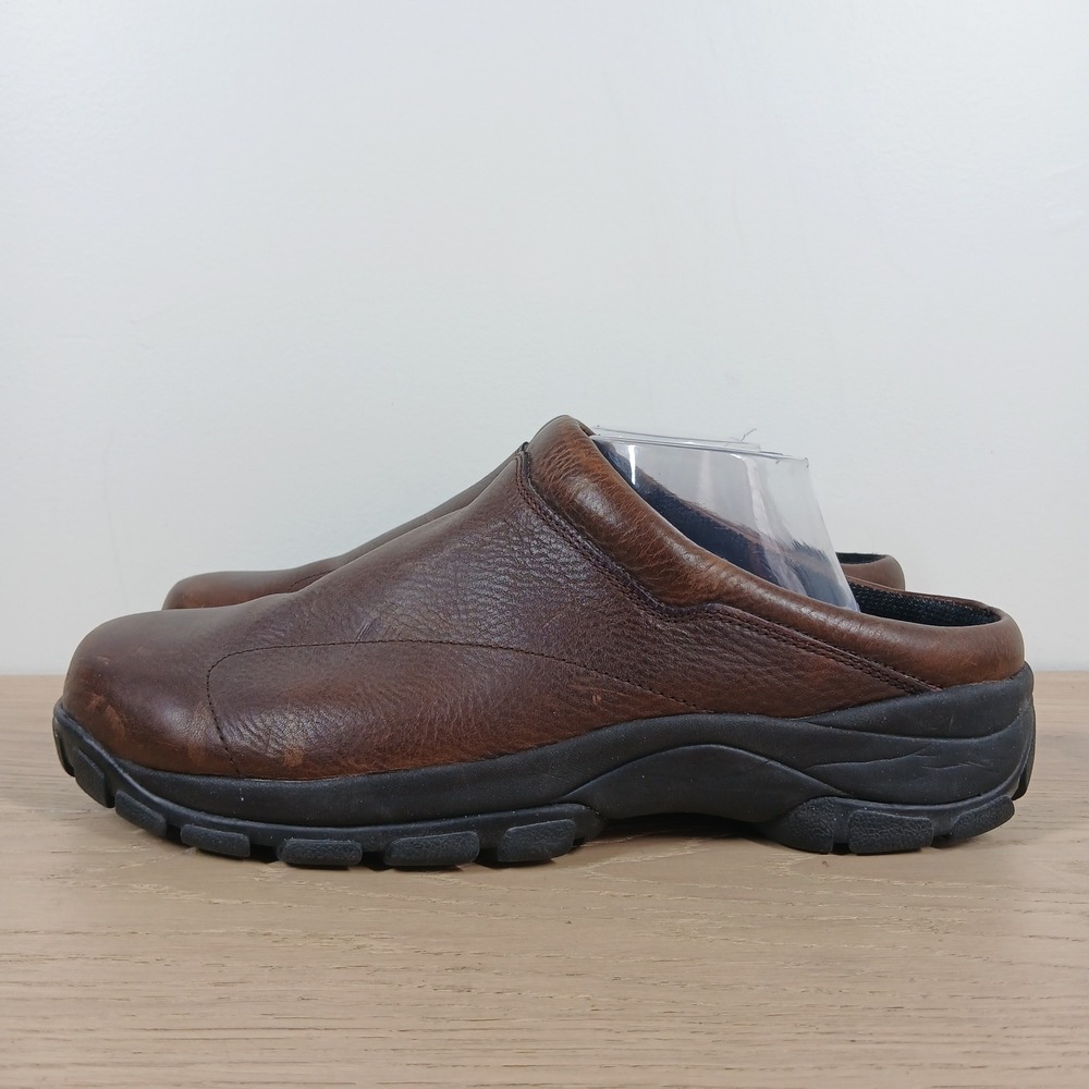 RedHead Clogs Men 12 Brown Leather Slip On Mule Outdoor Comfort Casual